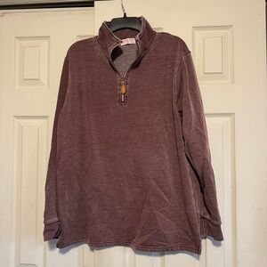 Discount Divas Burgundy Quarter-Zip Pullover Fleece EXC Size XL